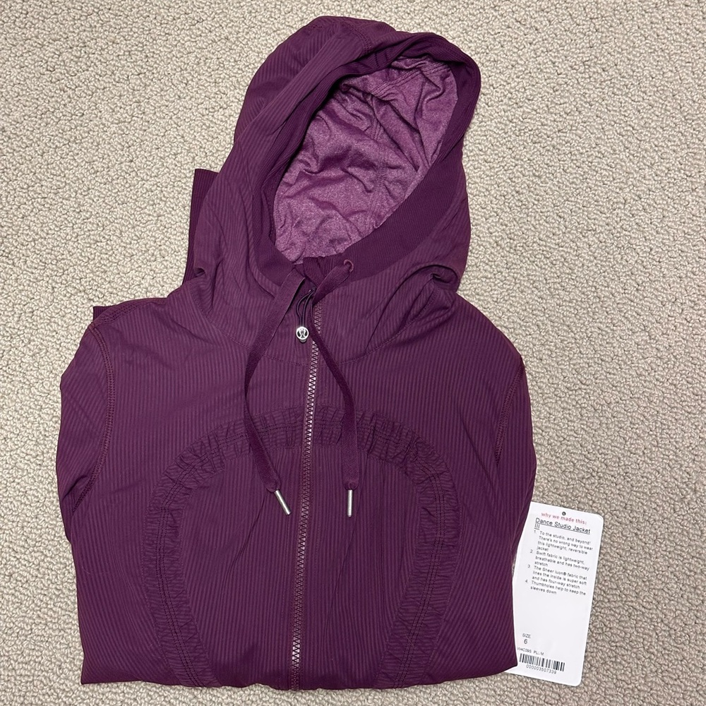 Lululemon Dance Studio Jacket (6) Plum